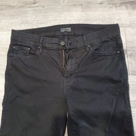 MOTHER | Black Looker Ankle Fray Denim Jeans - Picture 5 of 7